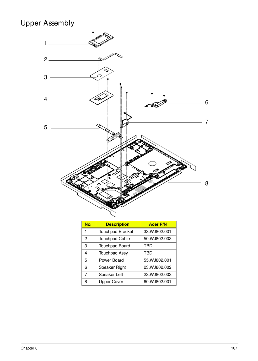 Acer NV59C manual Upper Assembly 