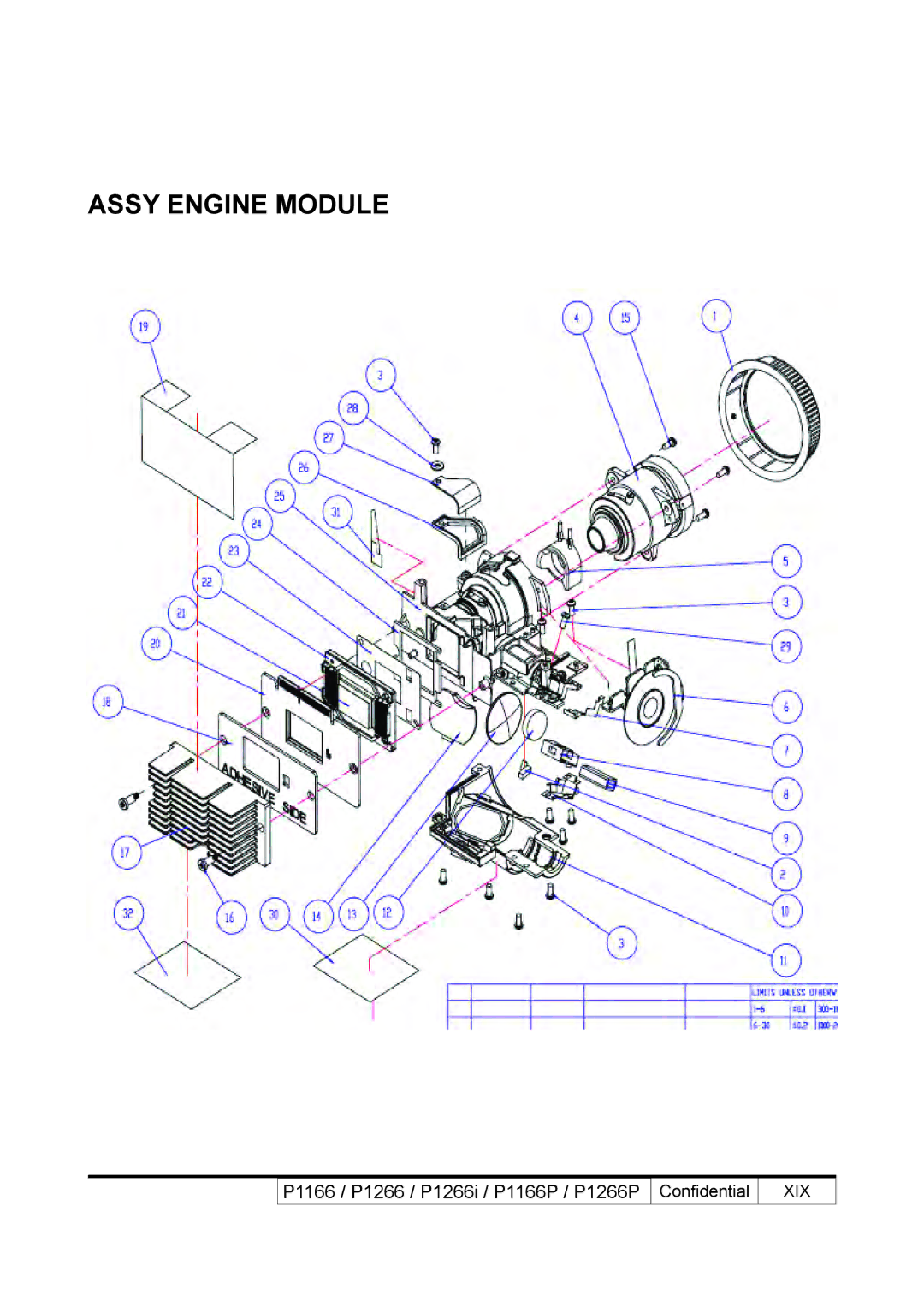 Acer P1266P, P1266i, P1166P service manual Assy Engine Module 