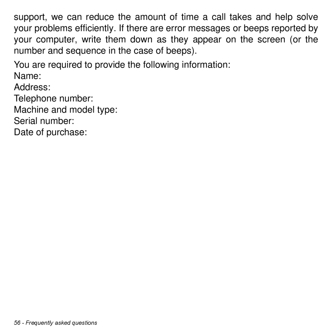 Acer P31314602 manual Frequently asked questions 