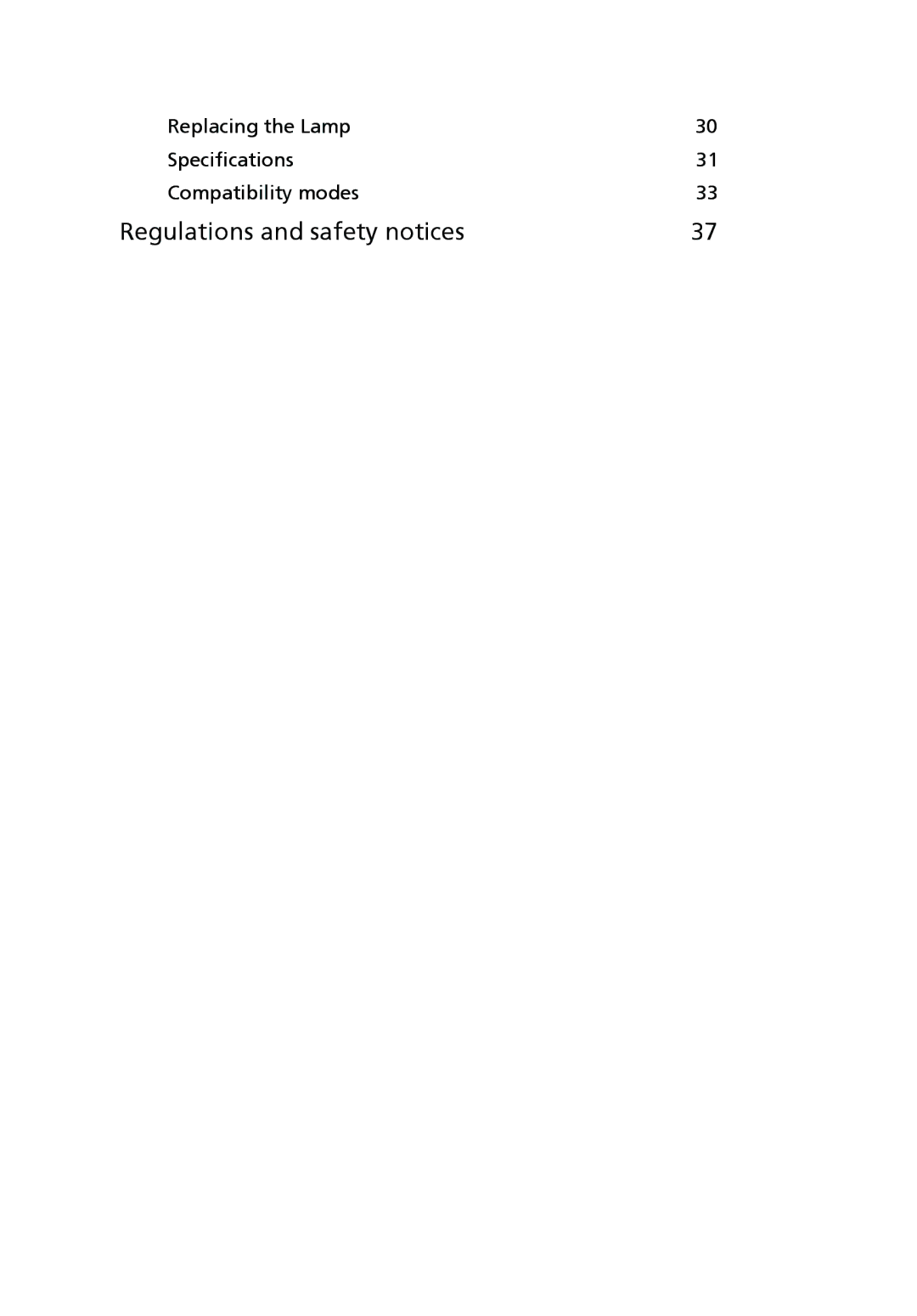 Acer P3150 Series, P3250 Series manual Regulations and safety notices 