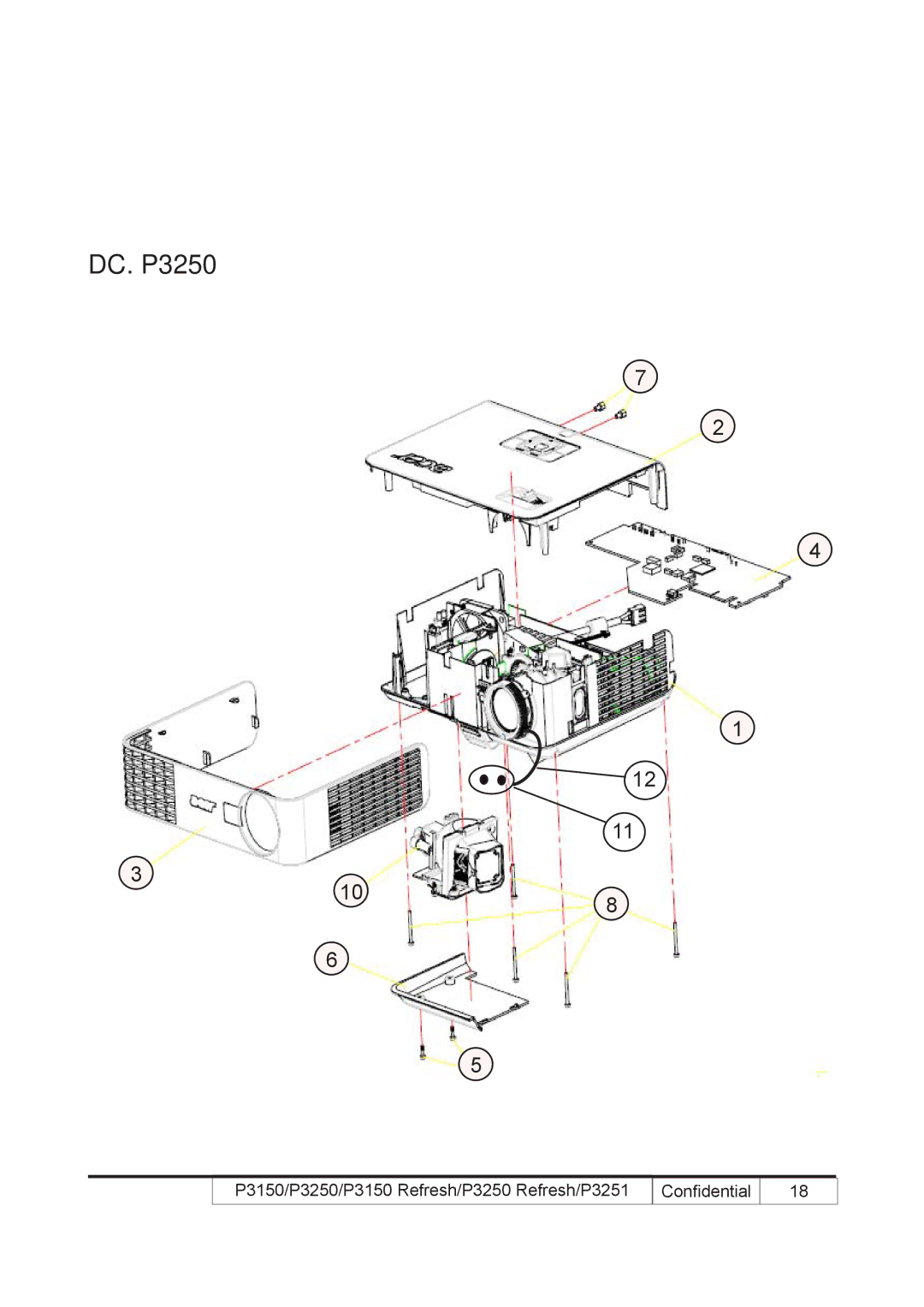 Acer P3250 REFRESH, P3150 REFRESH service manual DC. P3250 