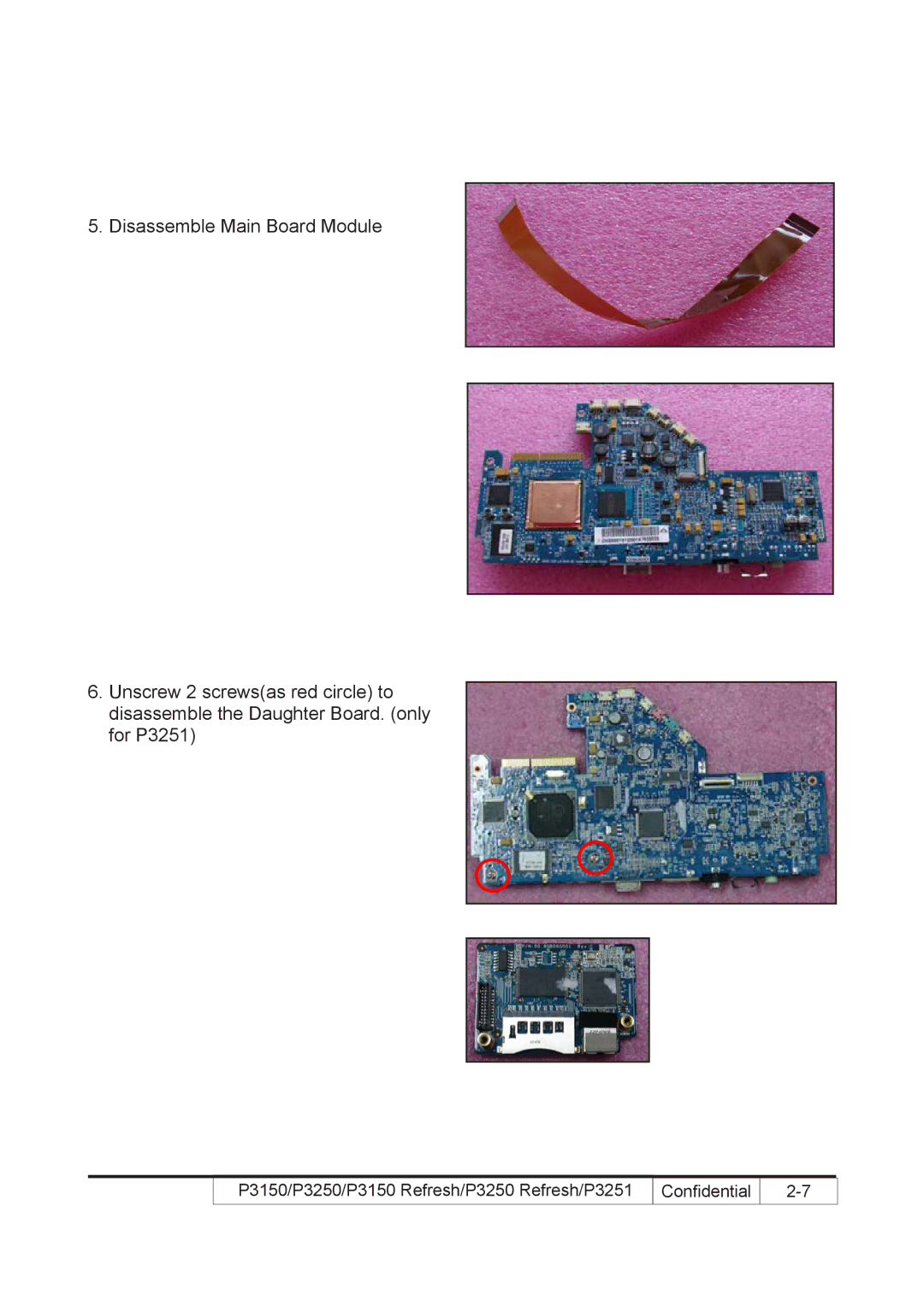 Acer P3250 REFRESH, P3150 REFRESH service manual P3150/P3250/P3150 Refresh/P3250 Refresh/P3251 Confidential 