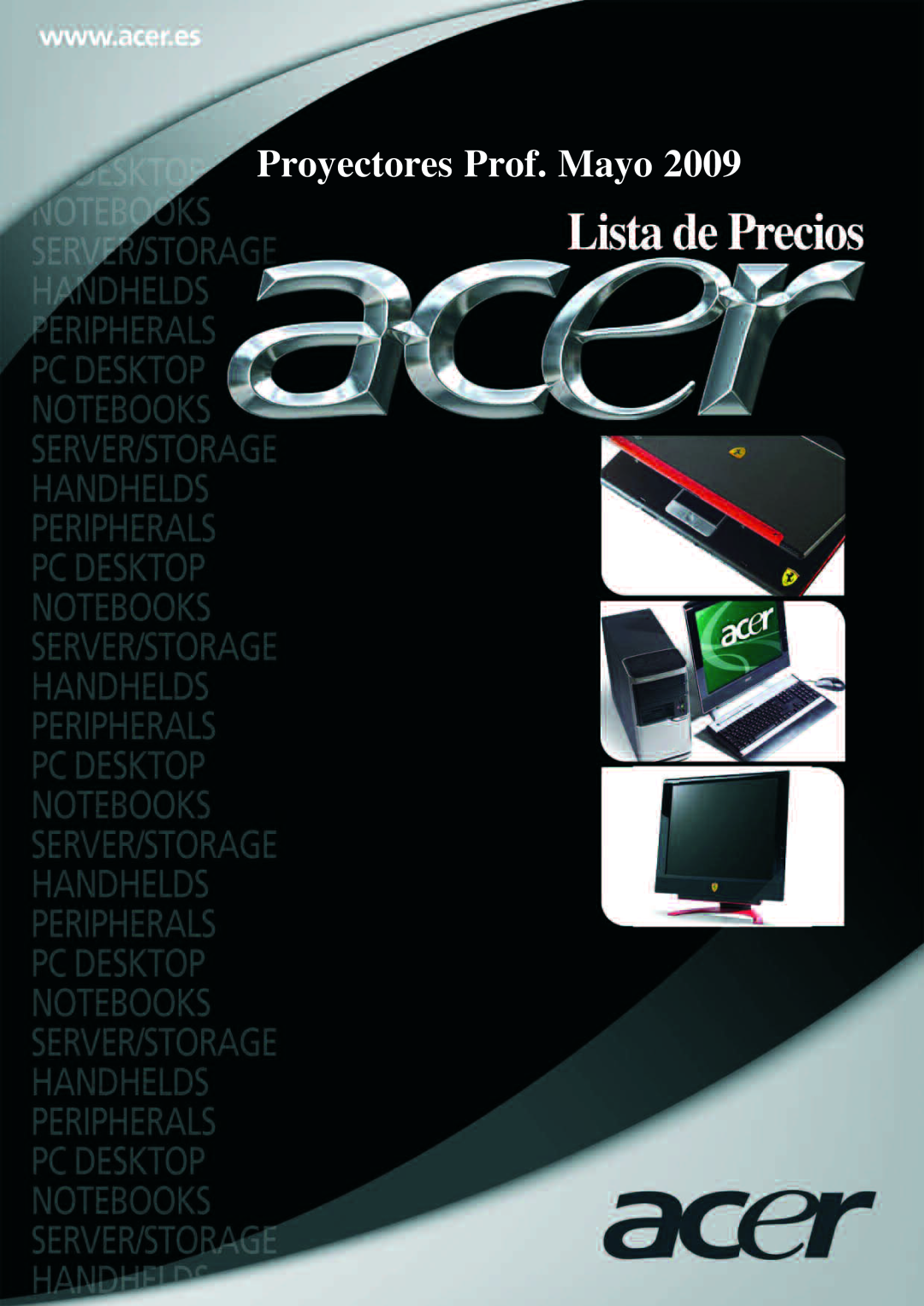 Acer P5280 manual Proyectores Prof. Mayo 