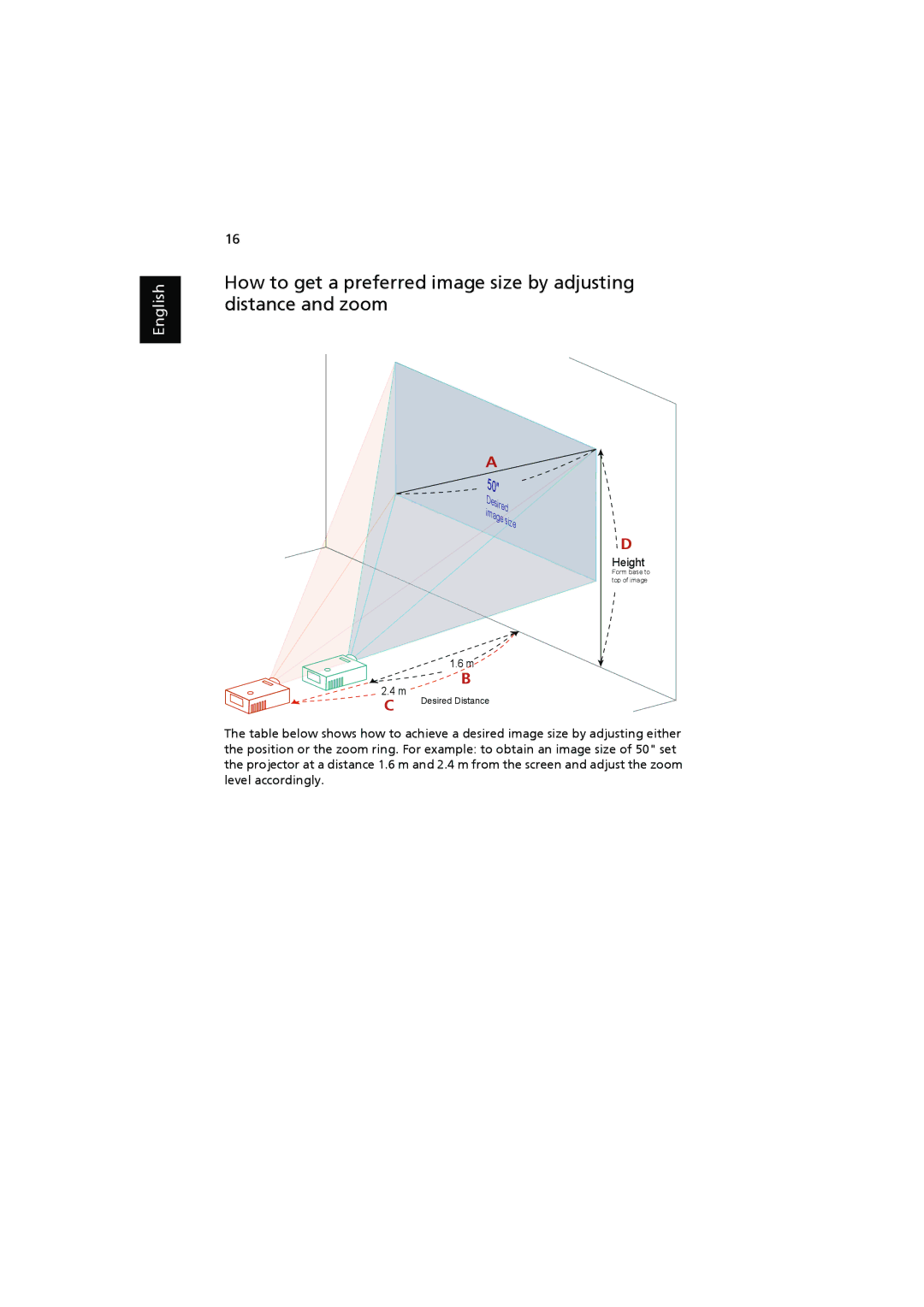 Acer P7203, P7200i, P7205 manual Height 