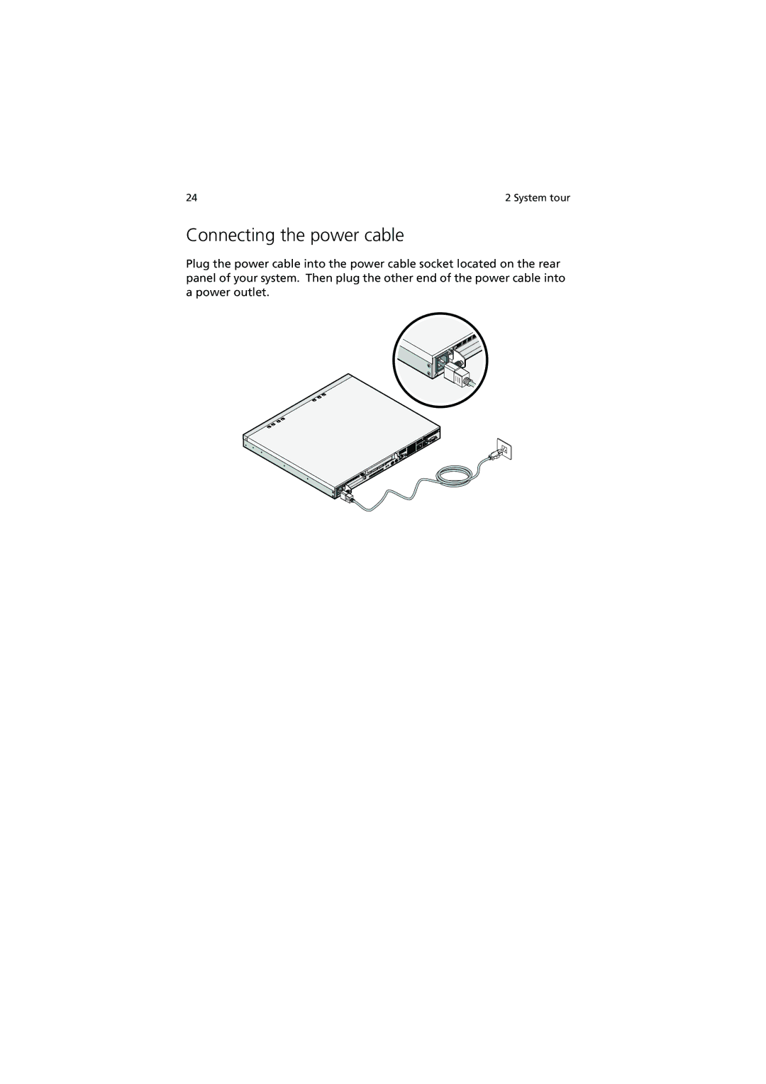 Acer R300 manual Connecting the power cable 