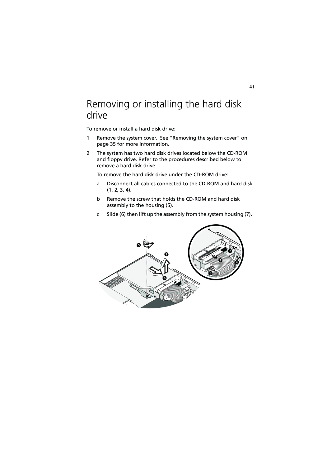 Acer R300 manual Removing or installing the hard disk drive 