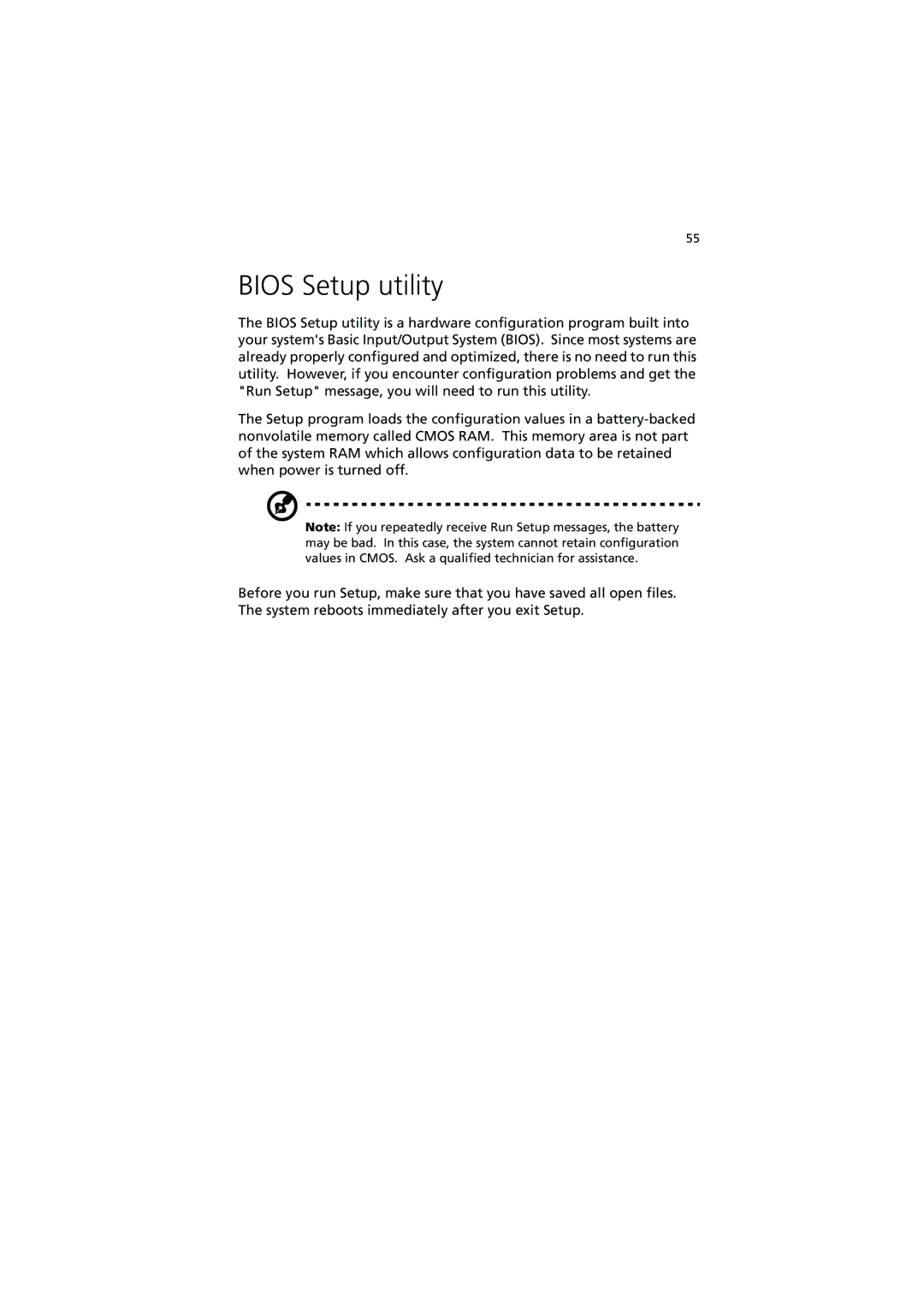 Acer R300 manual Bios Setup utility 