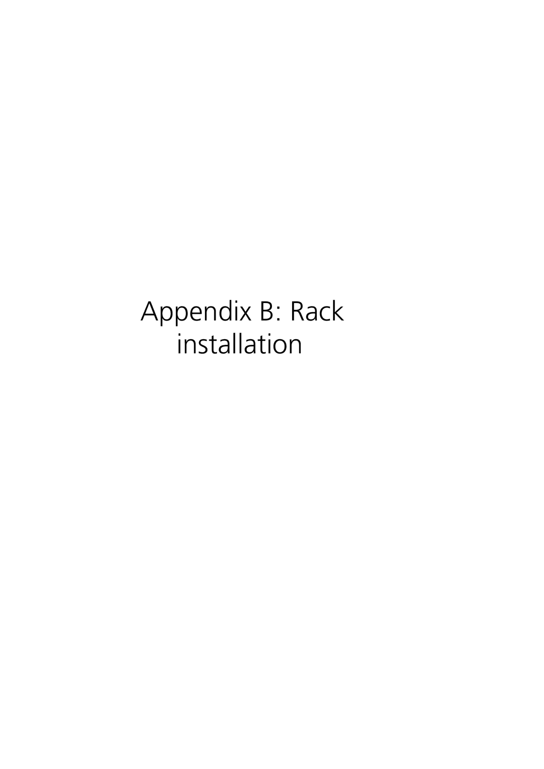 Acer R310 manual Appendix B Rack installation 