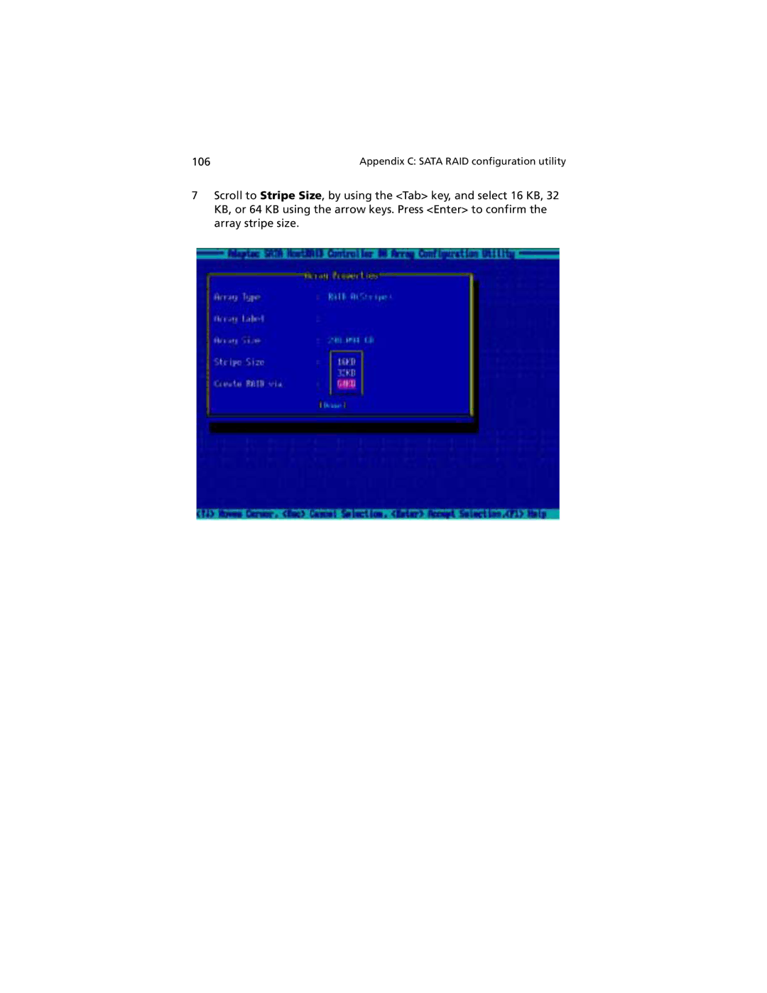 Acer R310 manual Appendix C Sata RAID configuration utility 