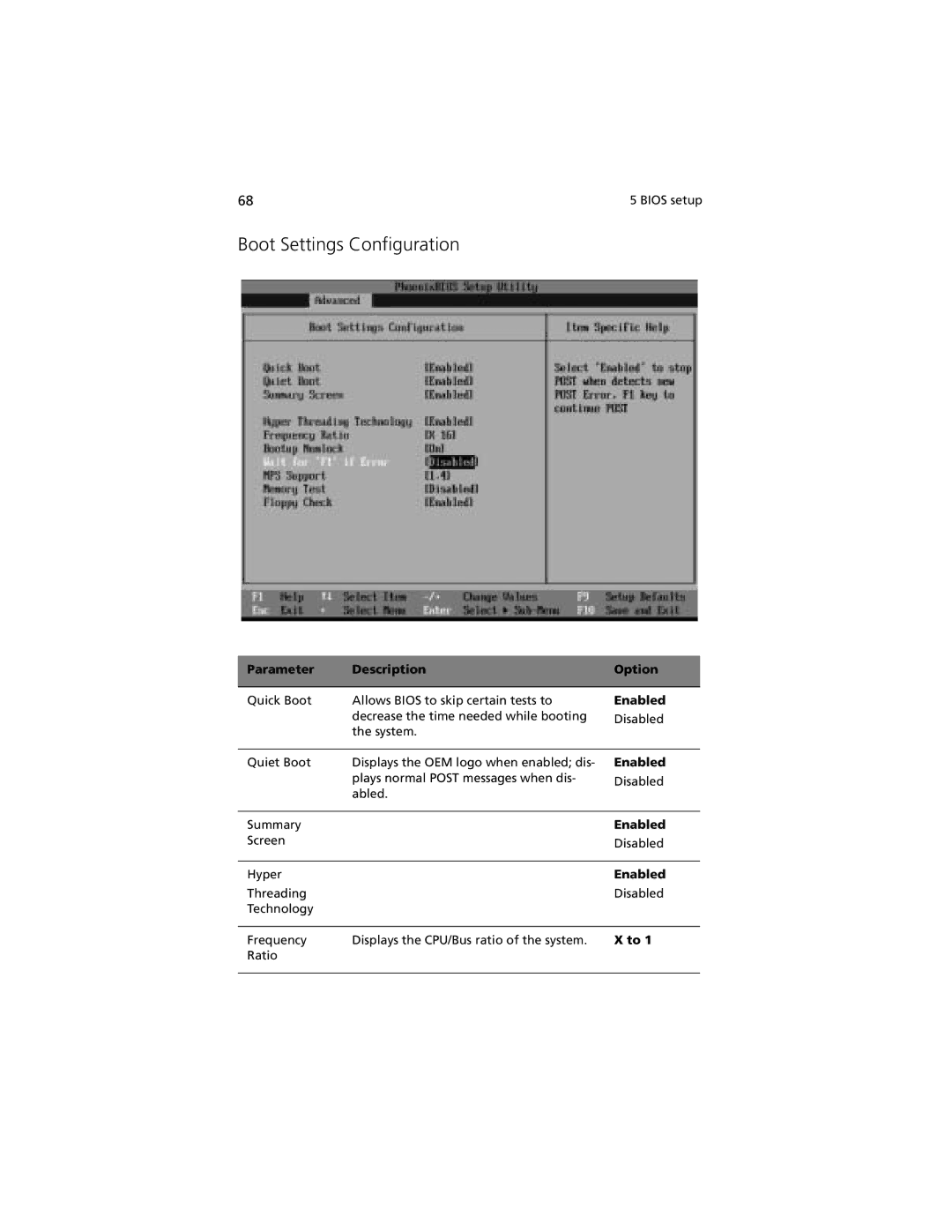 Acer R310 manual Boot Settings Configuration 