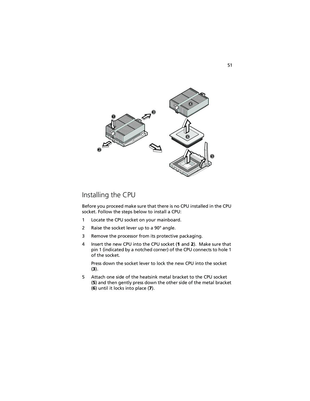 Acer R500 manual Installing the CPU 