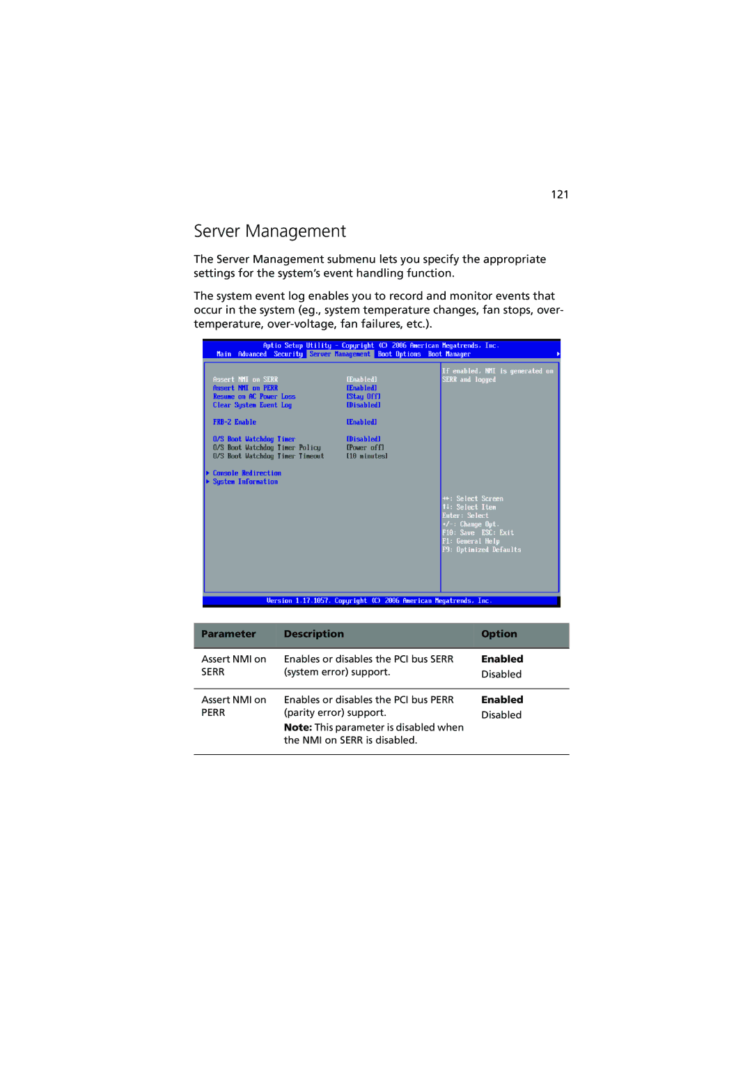 Acer R720 Series manual Server Management, 121 