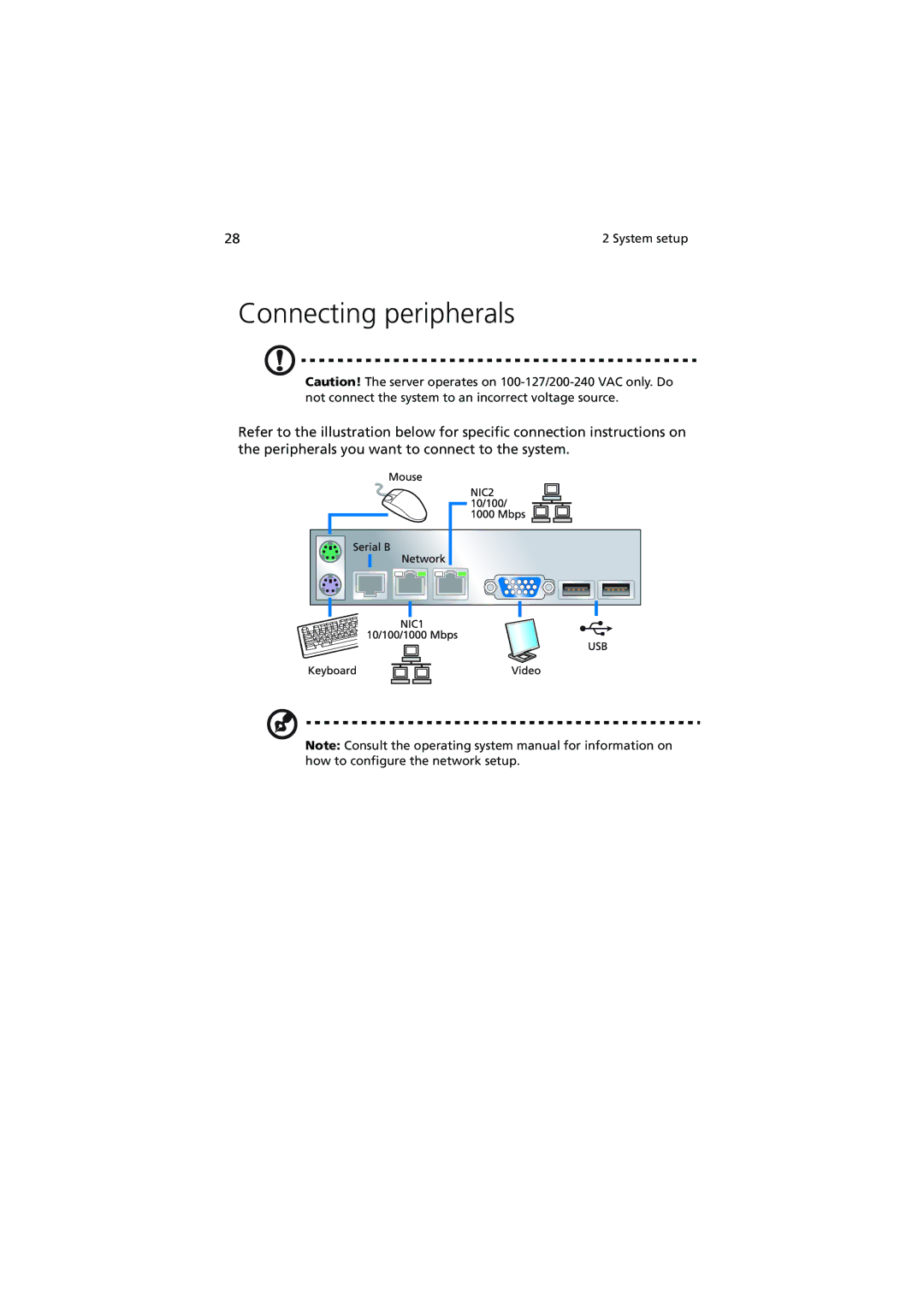 Acer R720 Series manual Connecting peripherals 