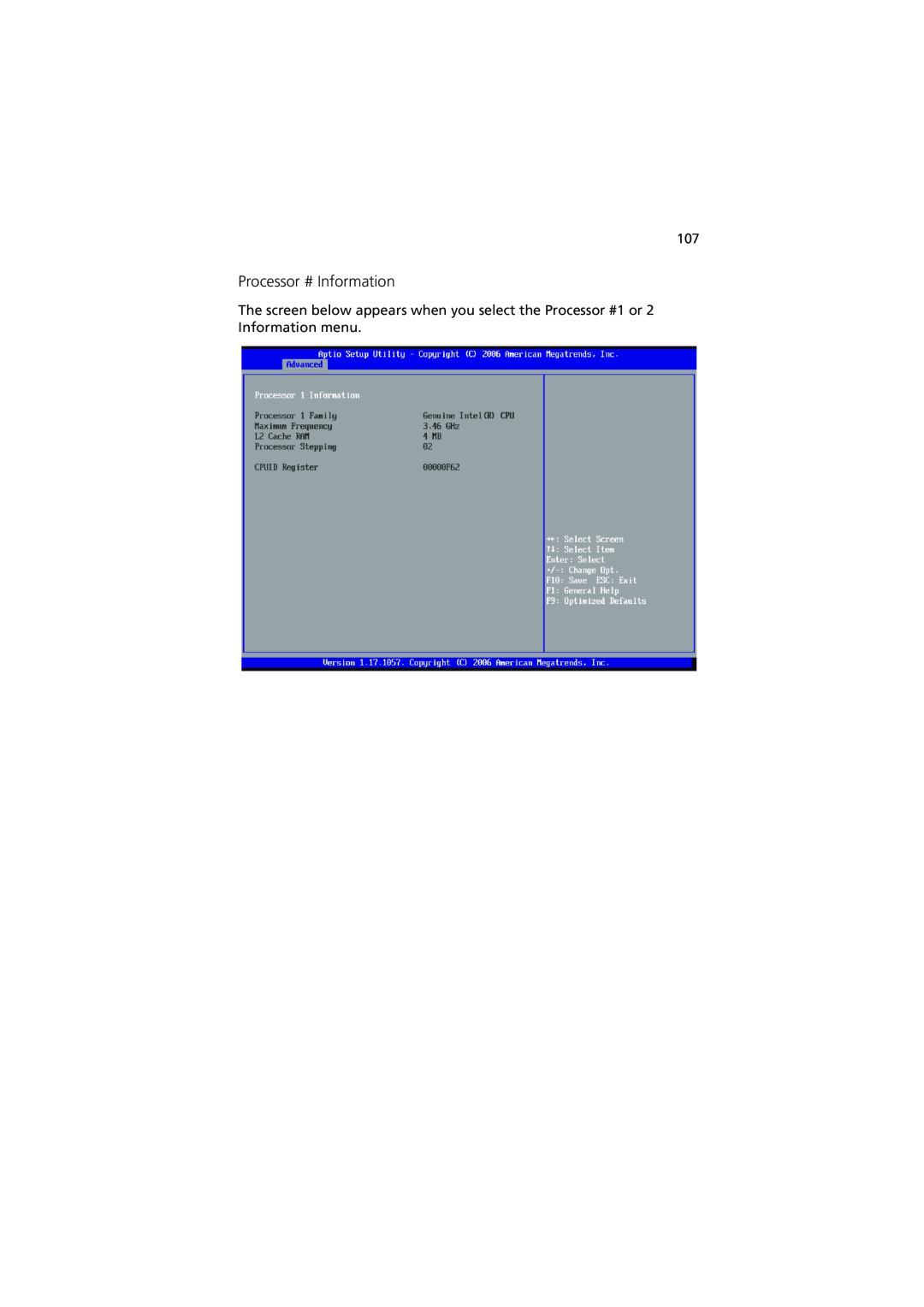 Acer R720 Series manual Processor # Information 