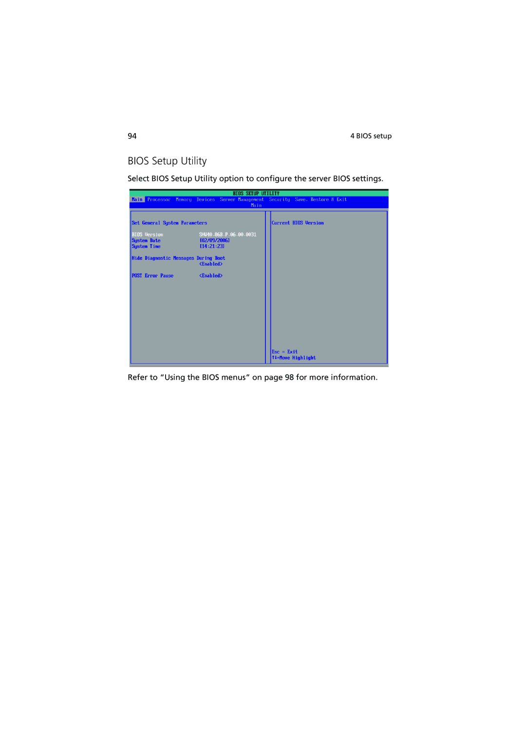 Acer R910 Series manual Bios Setup Utility 