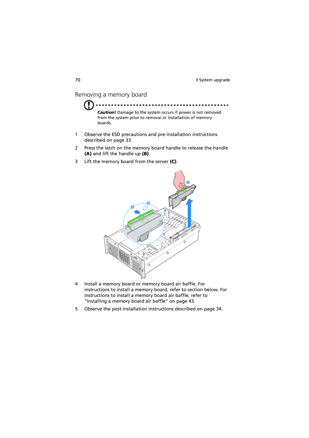 Acer R910 Series manual Removing a memory board 