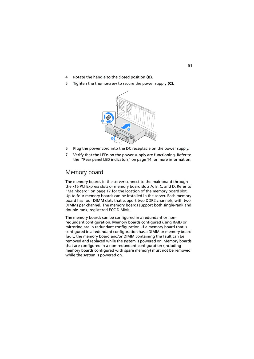 Acer R910 manual Memory board 