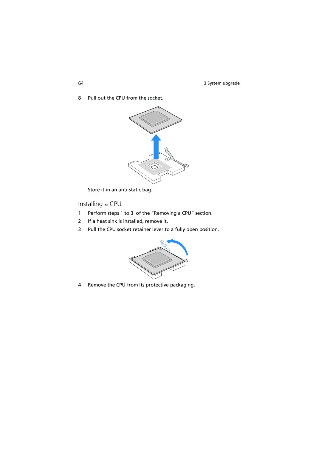 Acer R910 manual Installing a CPU 