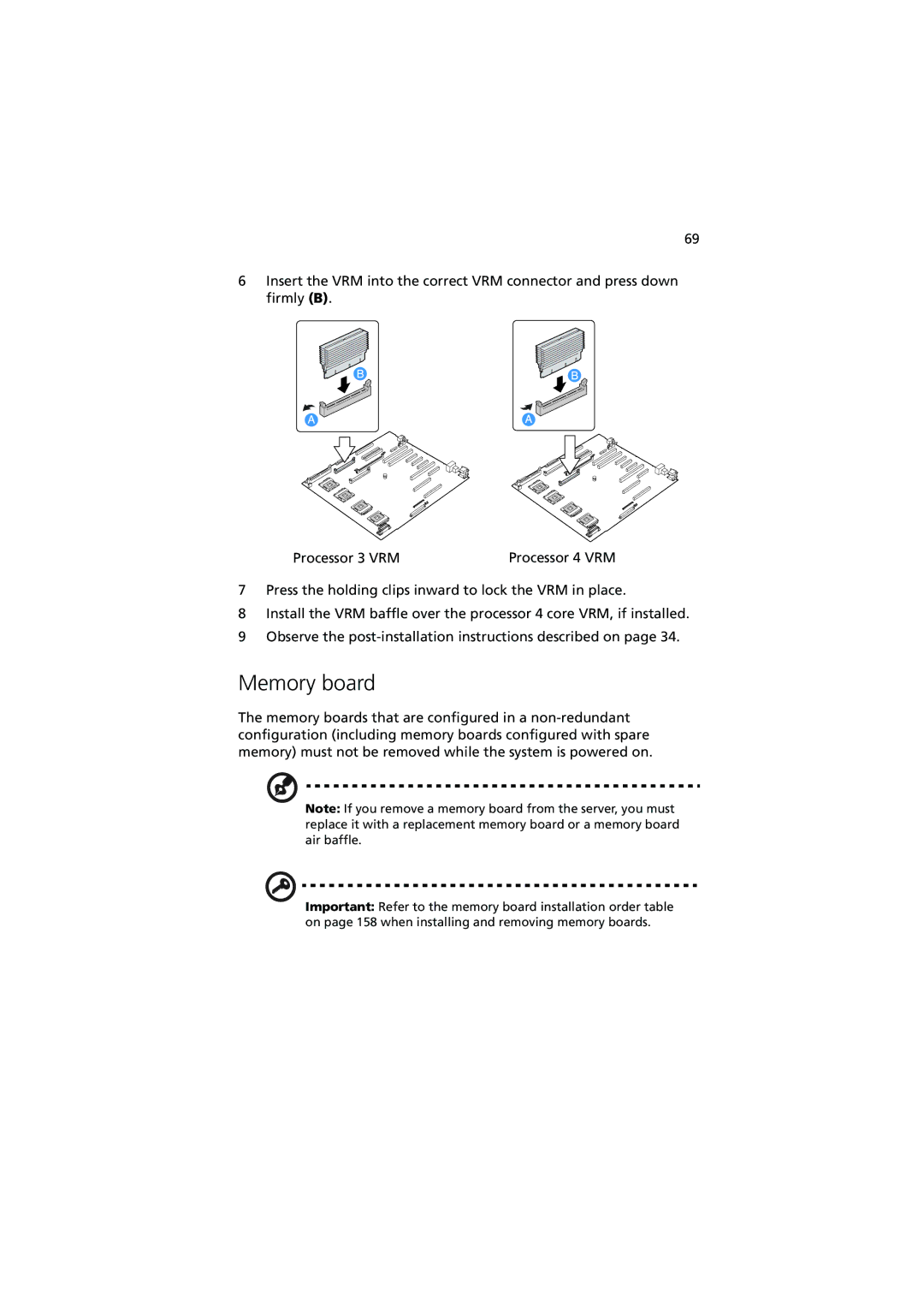 Acer R910 manual Processor 4 VRM 