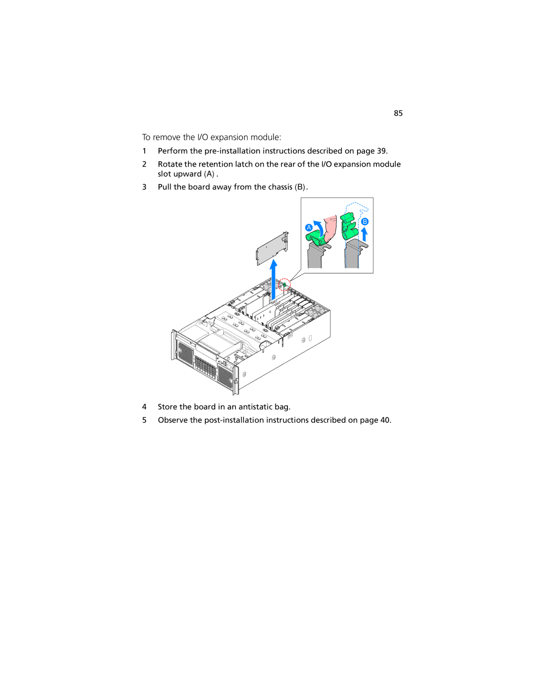 Acer R920 Series manual To remove the I/O expansion module 