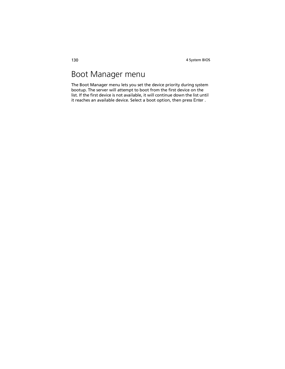 Acer R920 Series manual Boot Manager menu 