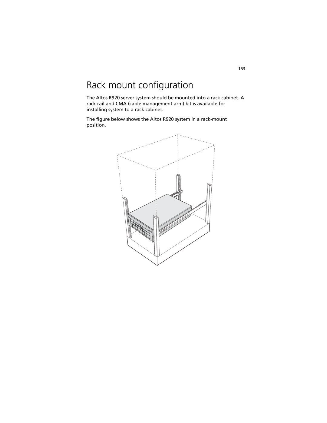 Acer R920 Series manual Rack mount configuration 