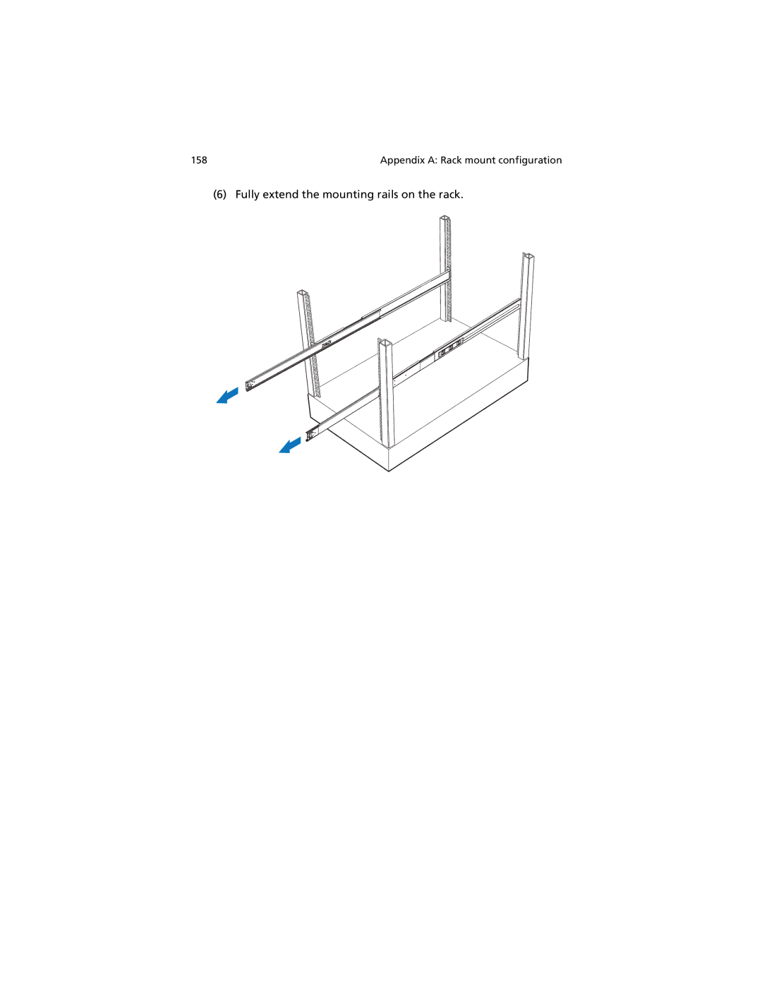 Acer R920 Series manual Fully extend the mounting rails on the rack 