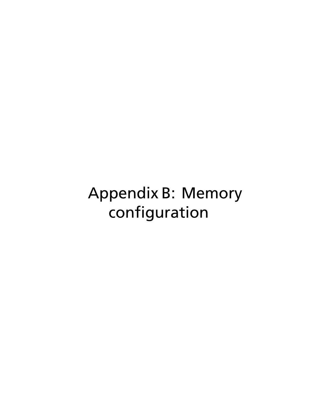 Acer R920 Series manual Appendix B Memory configuration 