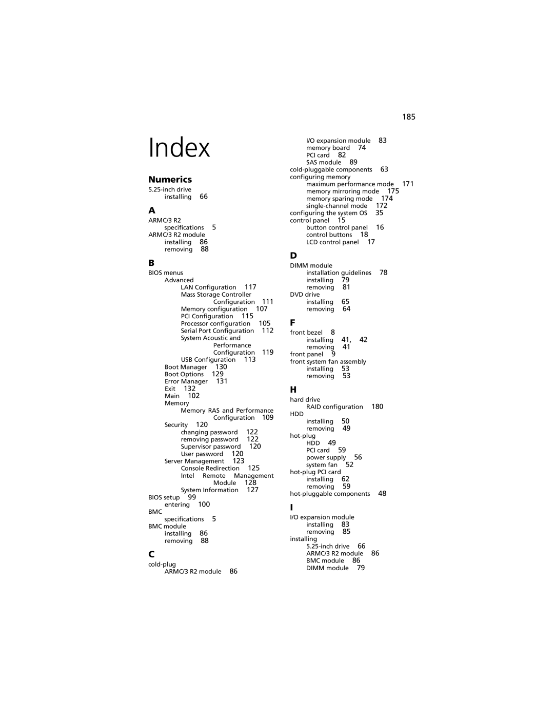 Acer R920 Series manual Index 