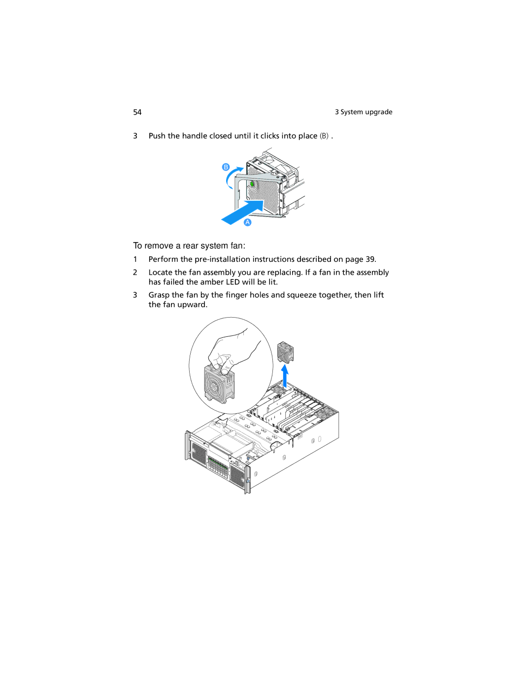 Acer R920 Series manual To remove a rear system fan 