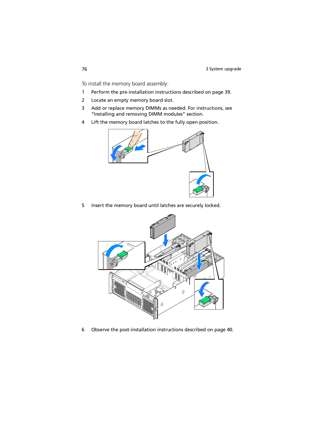 Acer R920 Series manual To install the memory board assembly 