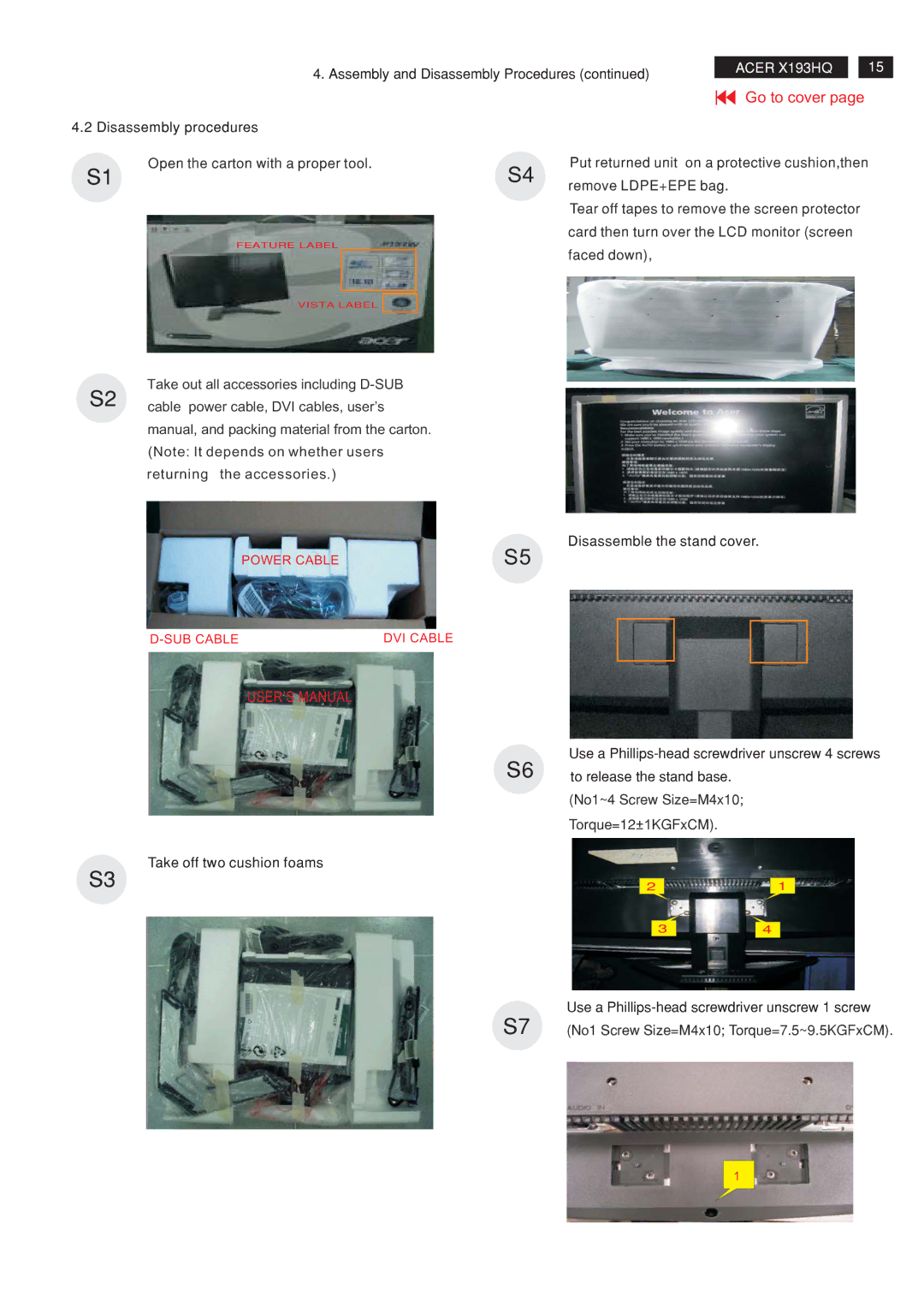 Acer RA19WAANU service manual USER’S Manual 