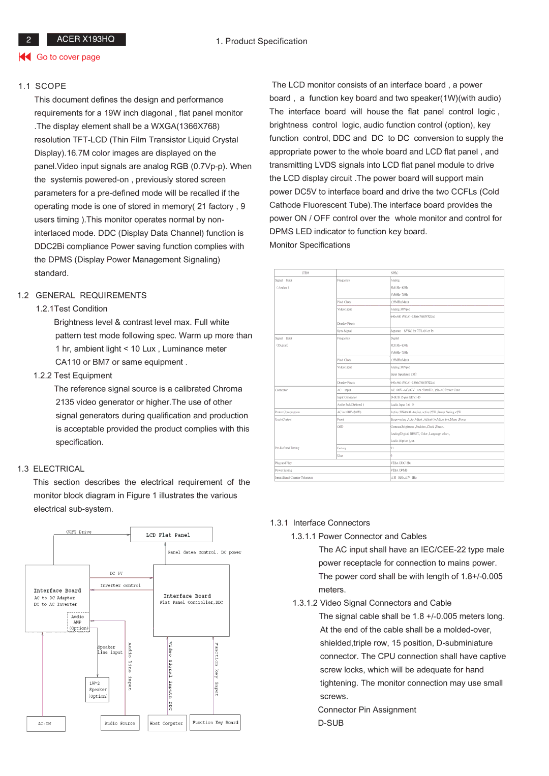 Acer RA19WAANU service manual Sub 