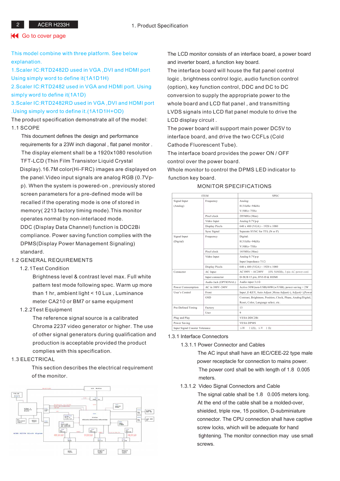 Acer RB23WABAS service manual Scope 