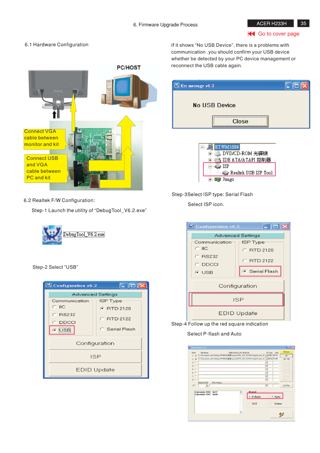 Acer RB23WABAS service manual Firmware Upgrade Process 