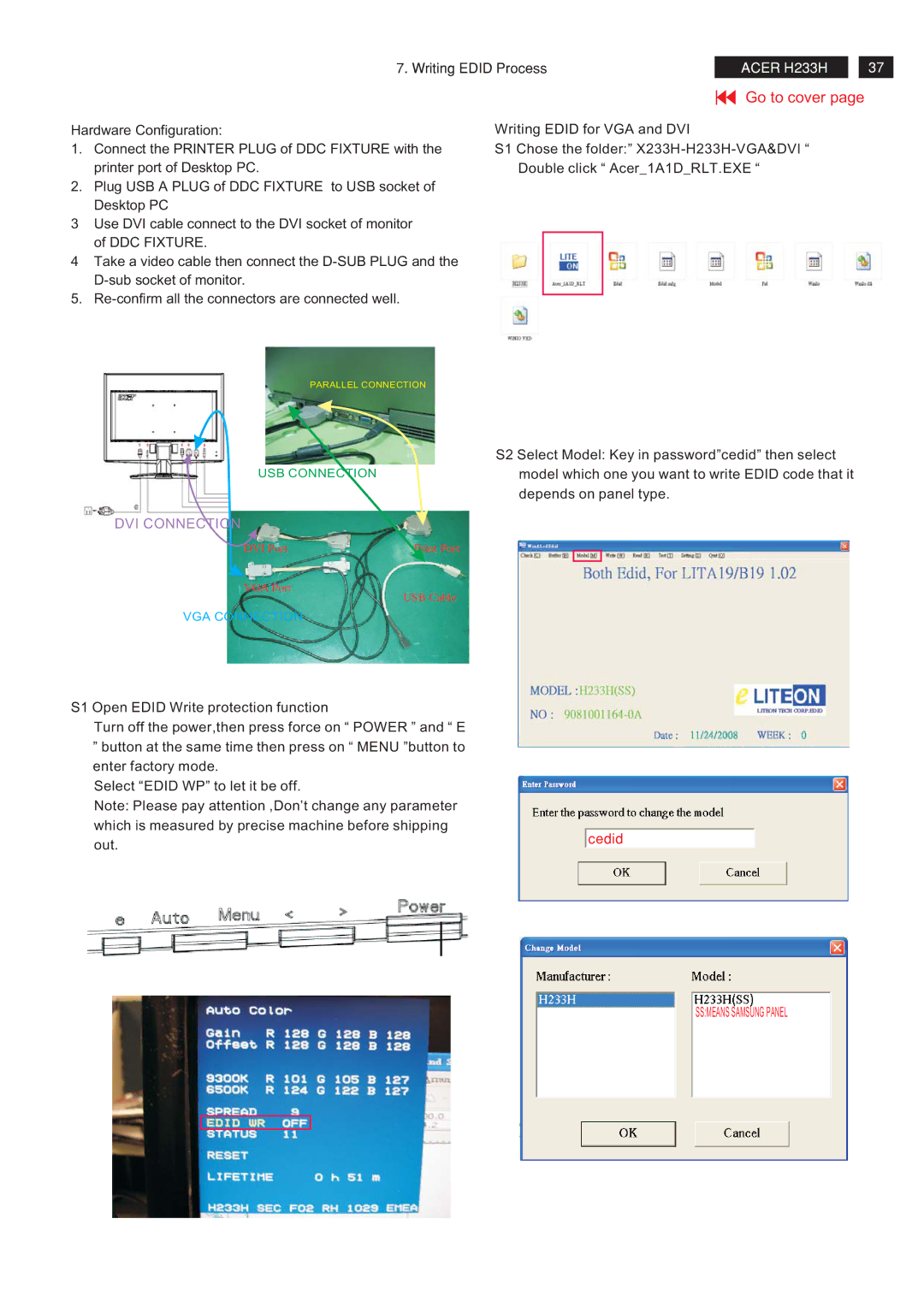 Acer RB23WABAS service manual Ssmeans Samsung Panel 