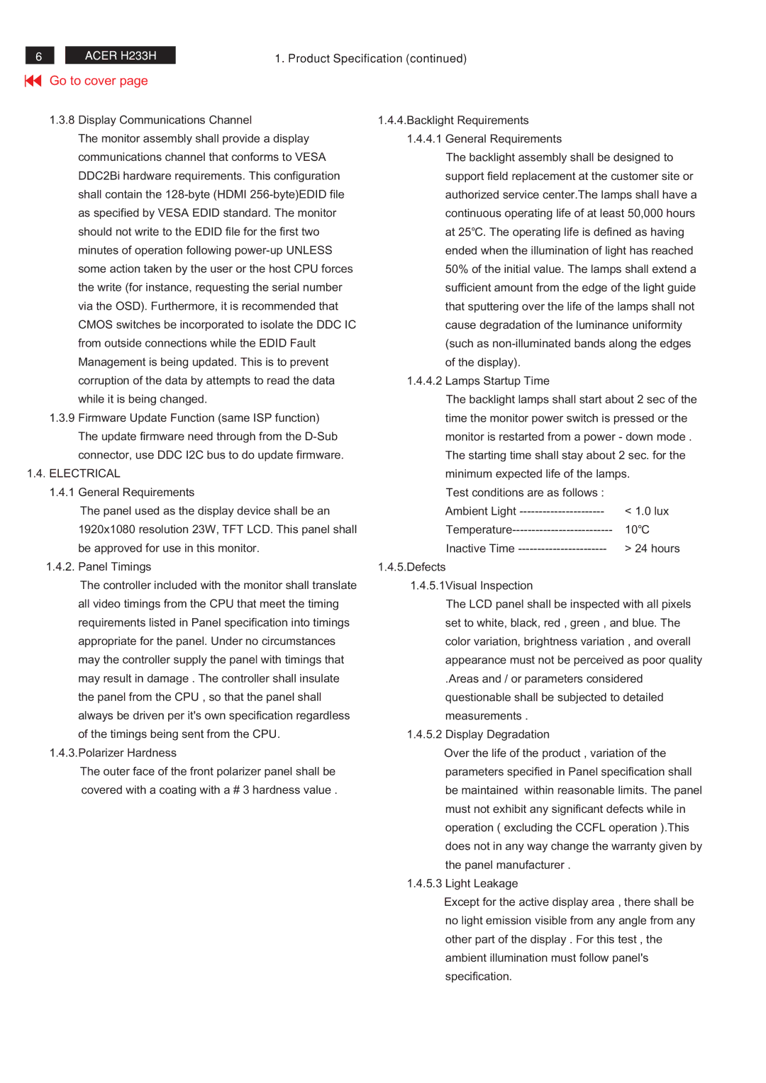 Acer RB23WABAS service manual Defects 5.1Visual Inspection 