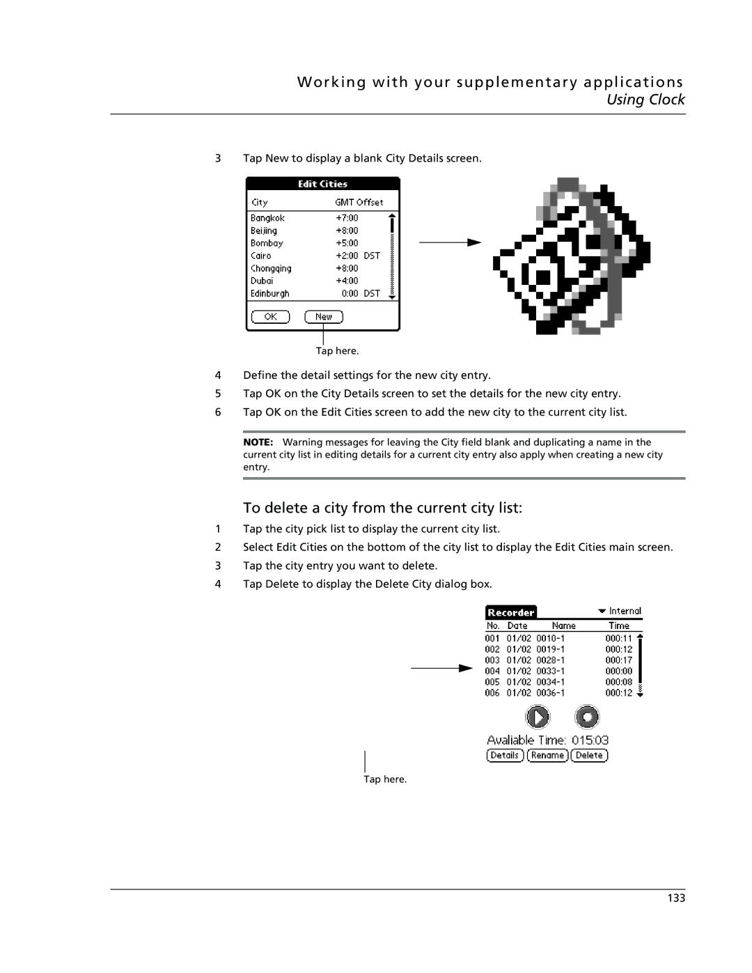 Acer s10 manual To delete a city from the current city list 