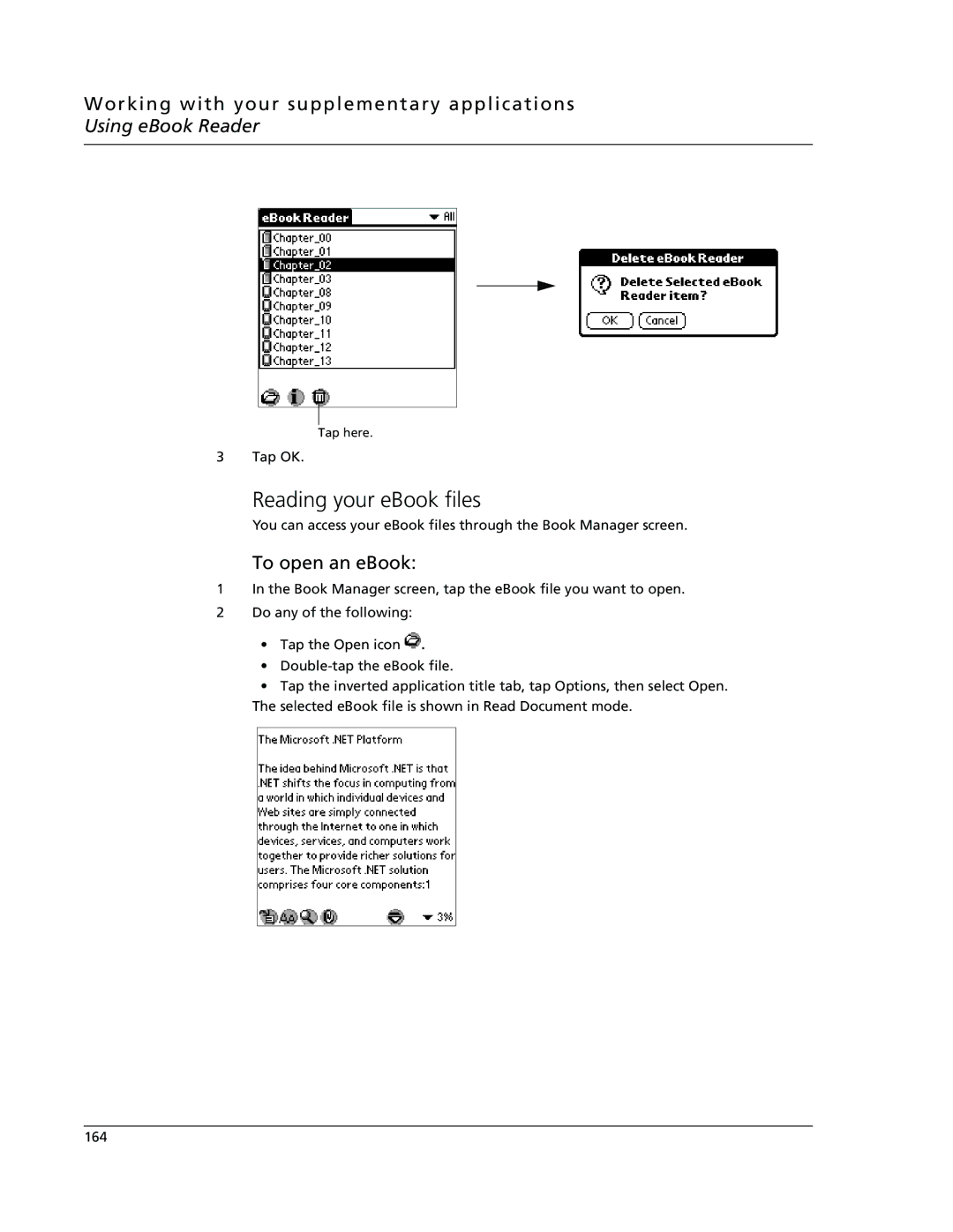 Acer s10 manual Reading your eBook files, To open an eBook 