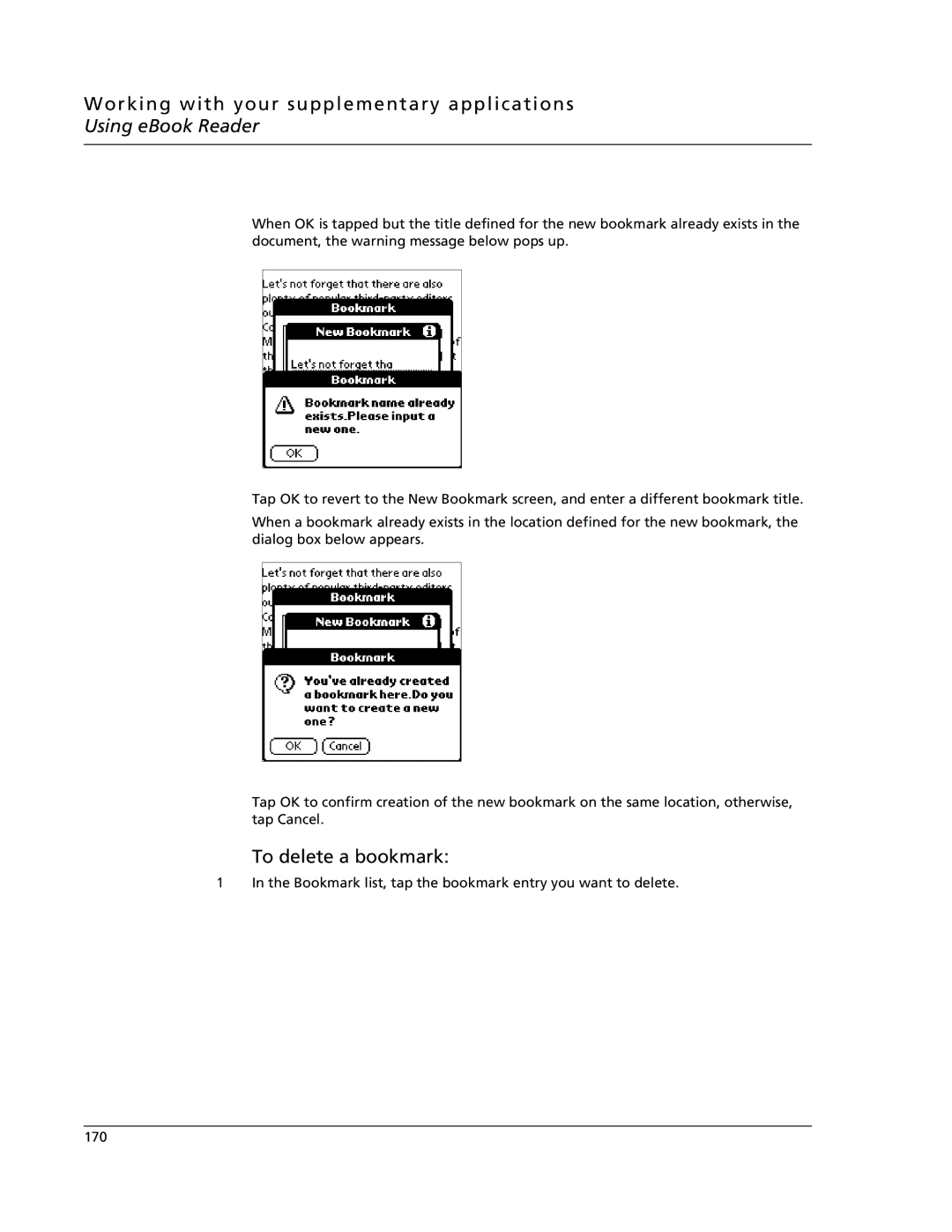 Acer s10 manual To delete a bookmark 