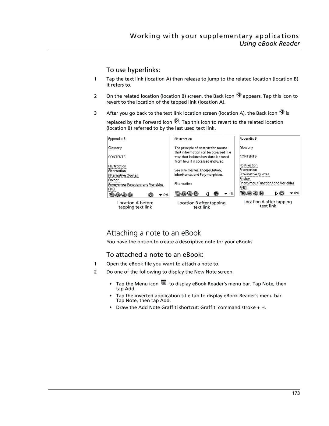 Acer s10 manual Attaching a note to an eBook, To attached a note to an eBook 