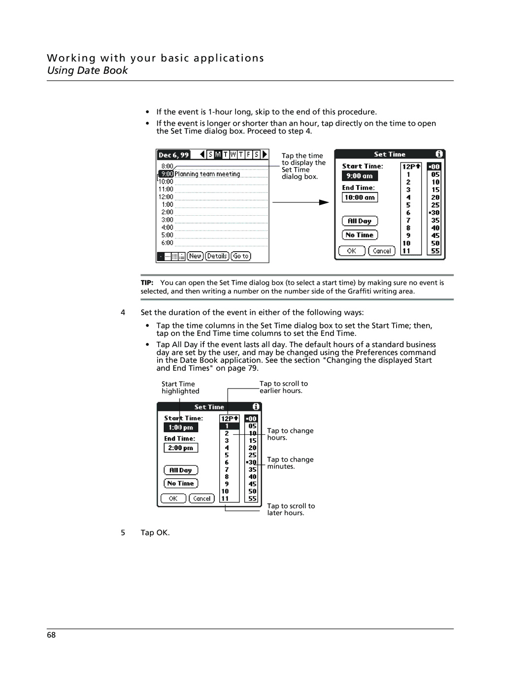 Acer s10 manual Using Date Book 