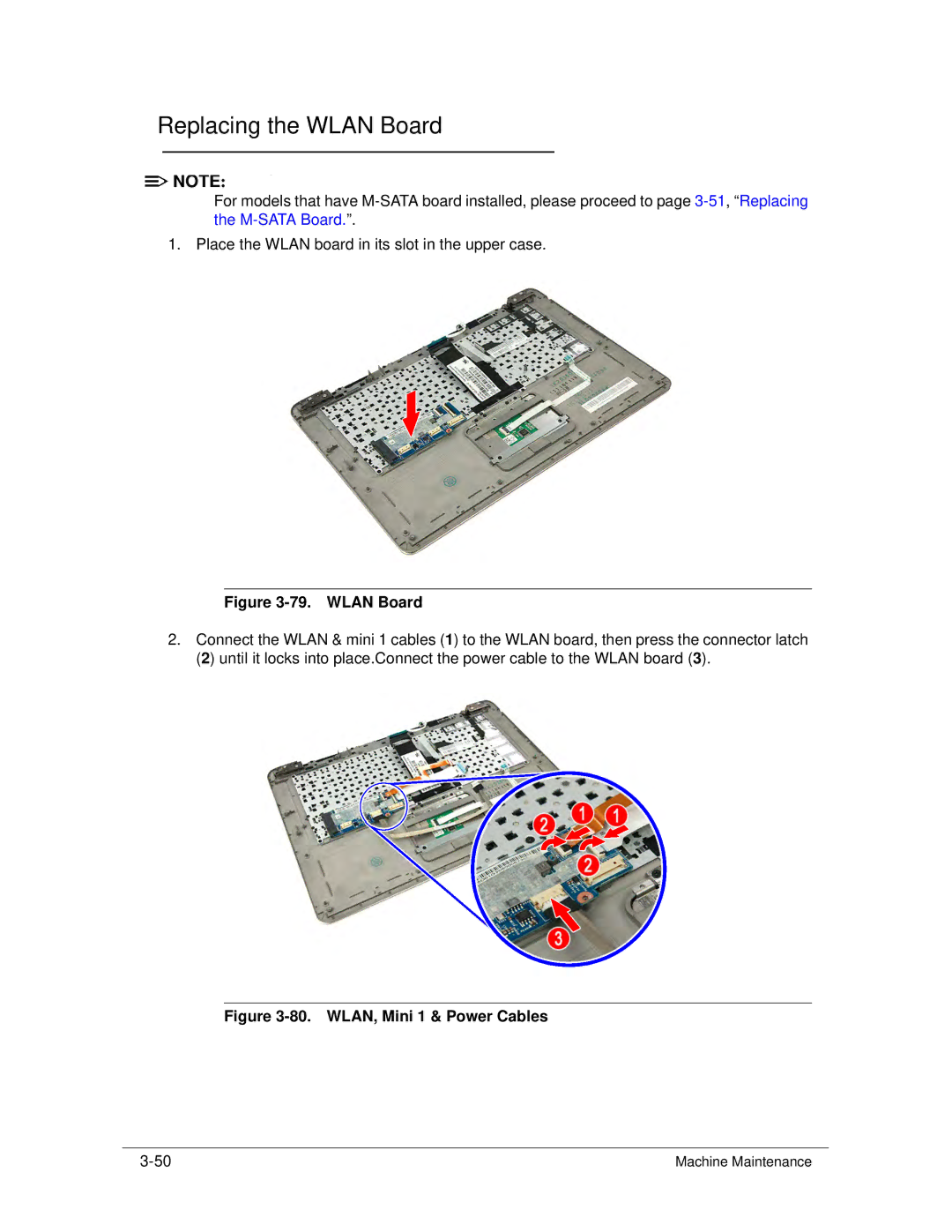 Acer S3 MS2346 manual Replacing the Wlan Board 