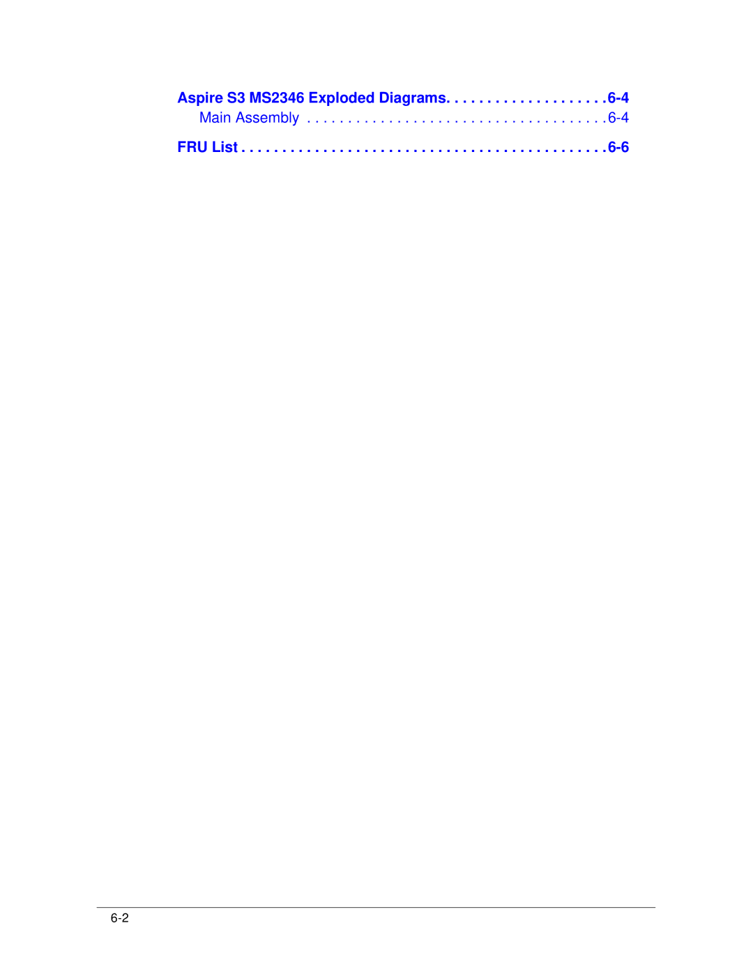 Acer manual Aspire S3 MS2346 Exploded Diagrams 