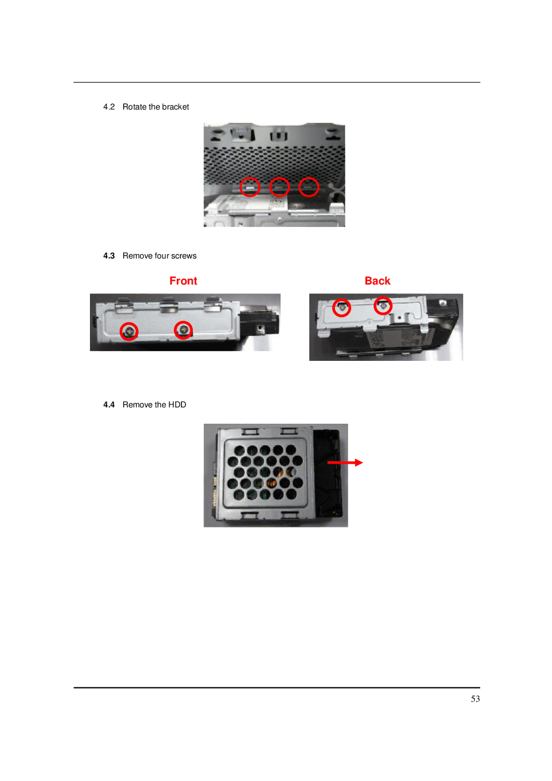 Acer S3811 manual FrontBack 