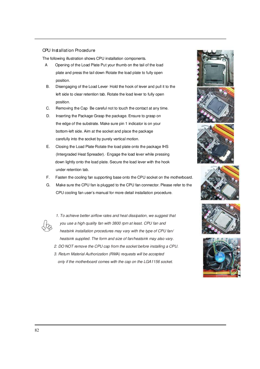 Acer S3811 manual CPU Installation Procedure, Following illustration shows CPU installation components 