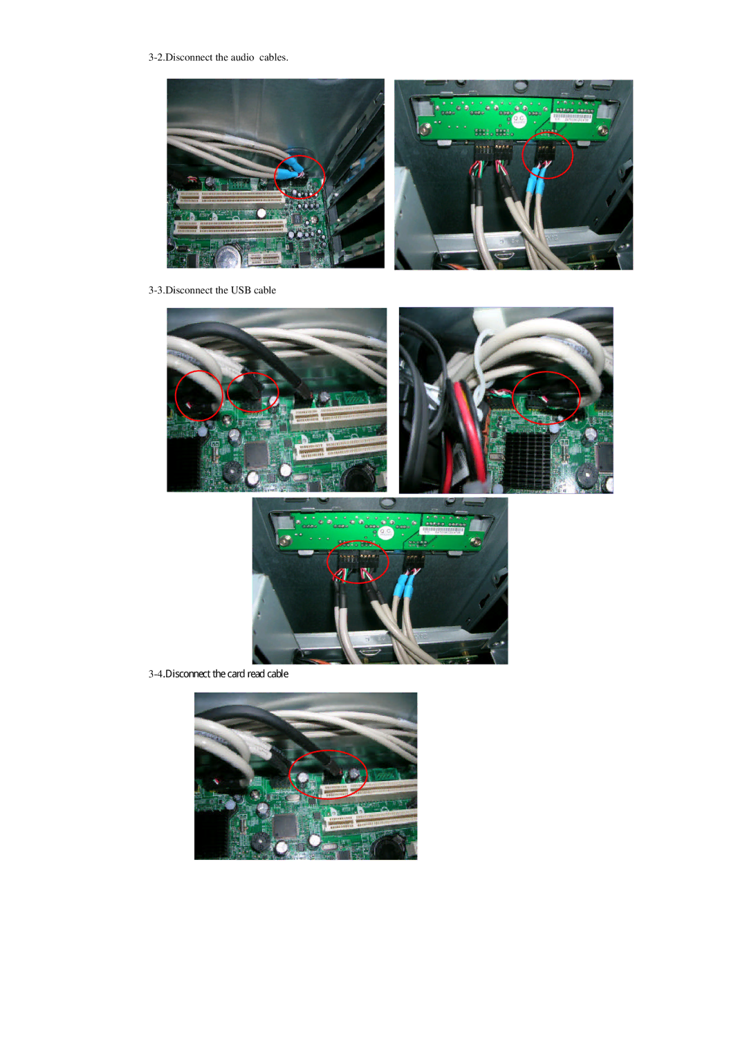 Acer M3600, S461, M461, M5600 manual Disconnect the audio cables Disconnect the USB cable 4螯赻 