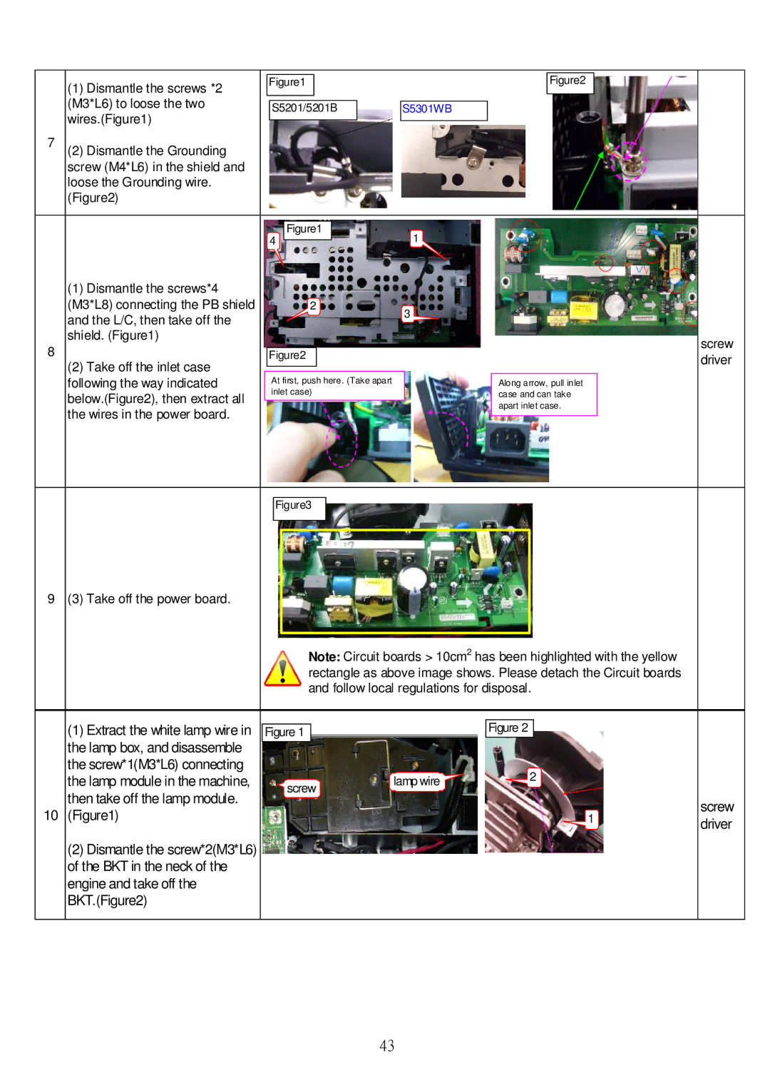 Acer S5201B, S5301WB service manual Lamp box, and disassemble Screw*1M3*L6 connecting 