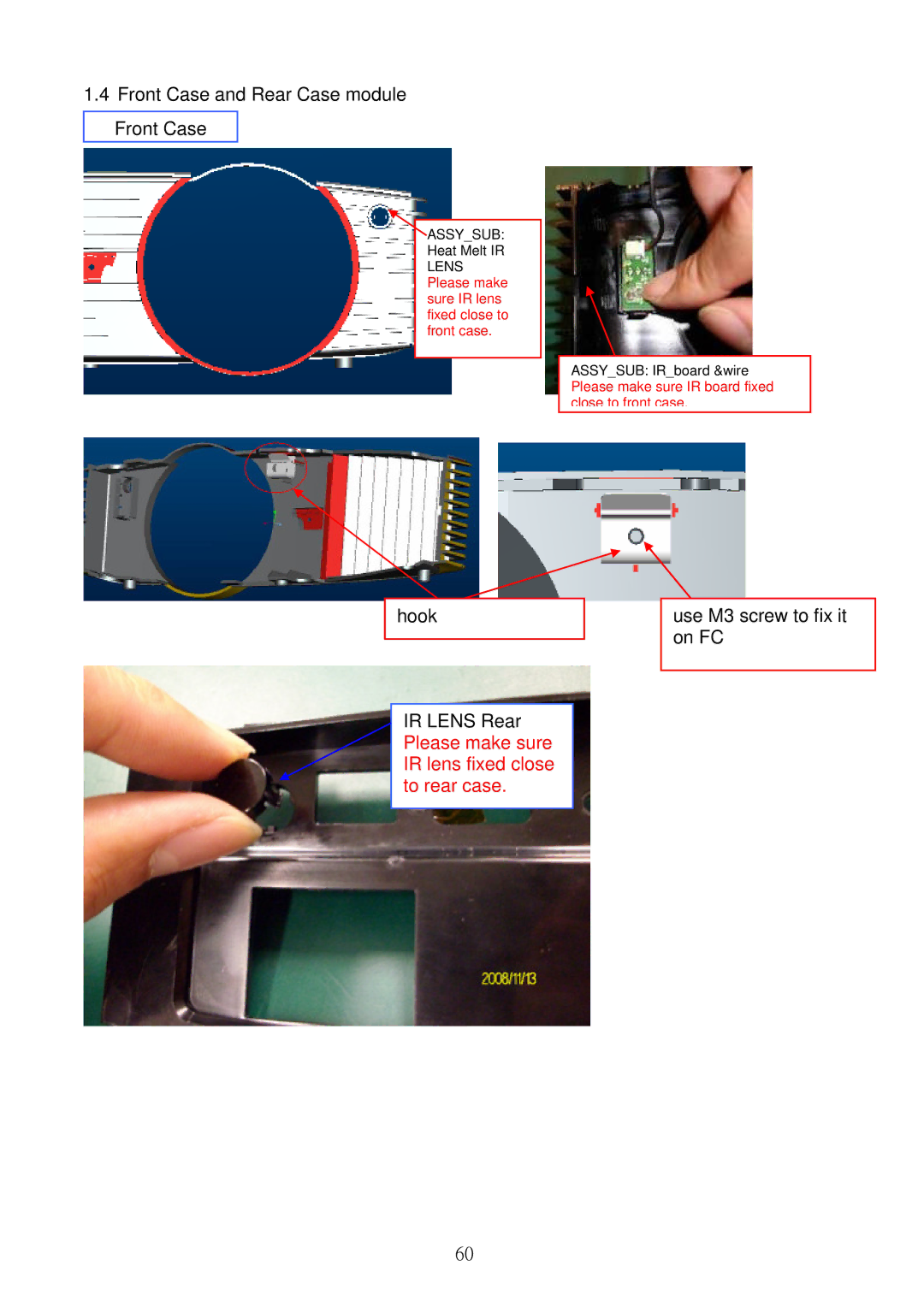 Acer S5301WB, S5201B service manual Front Case and Rear Case module Front Case 