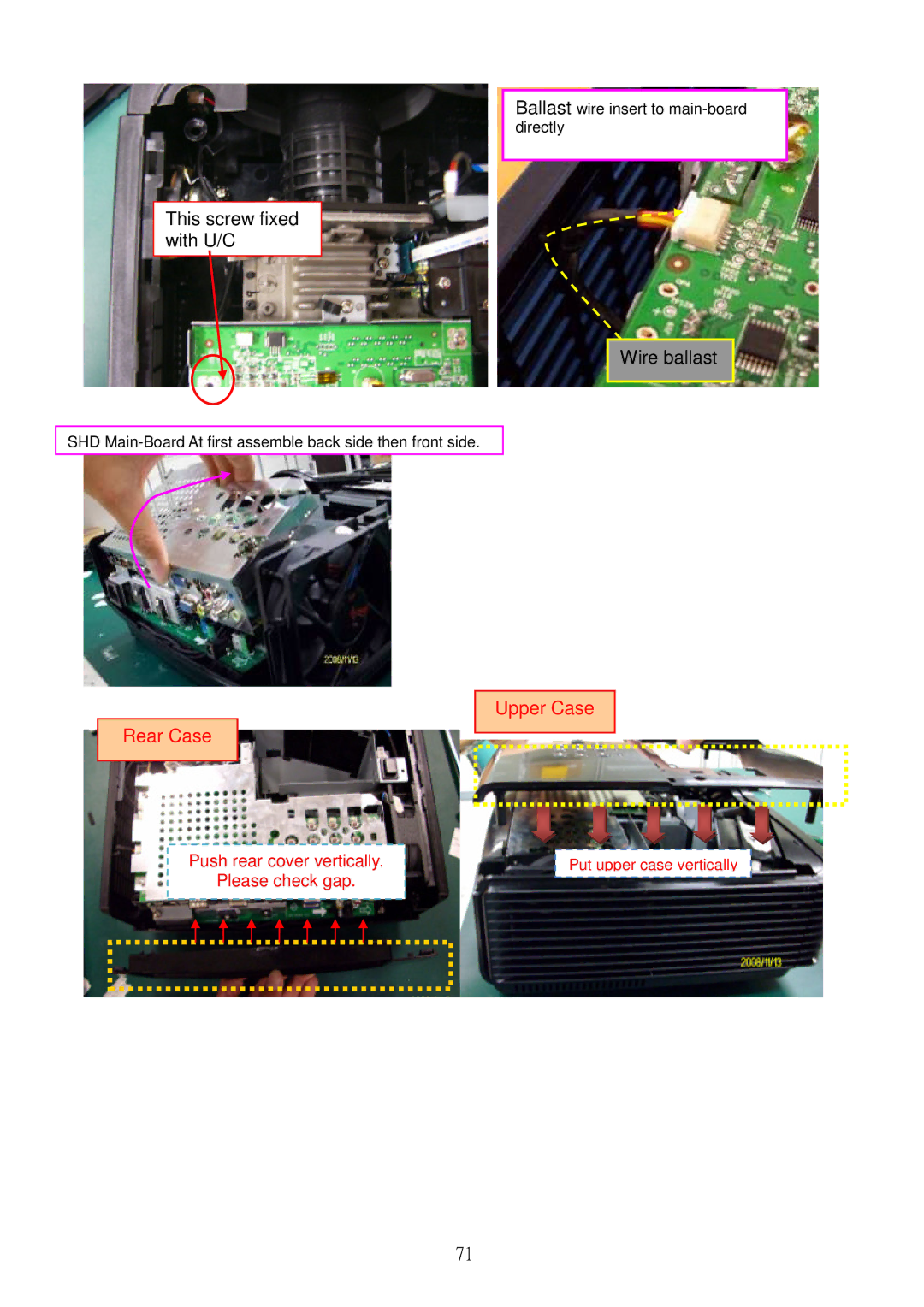 Acer S5301WB, S5201B service manual Rear Case Upper Case 